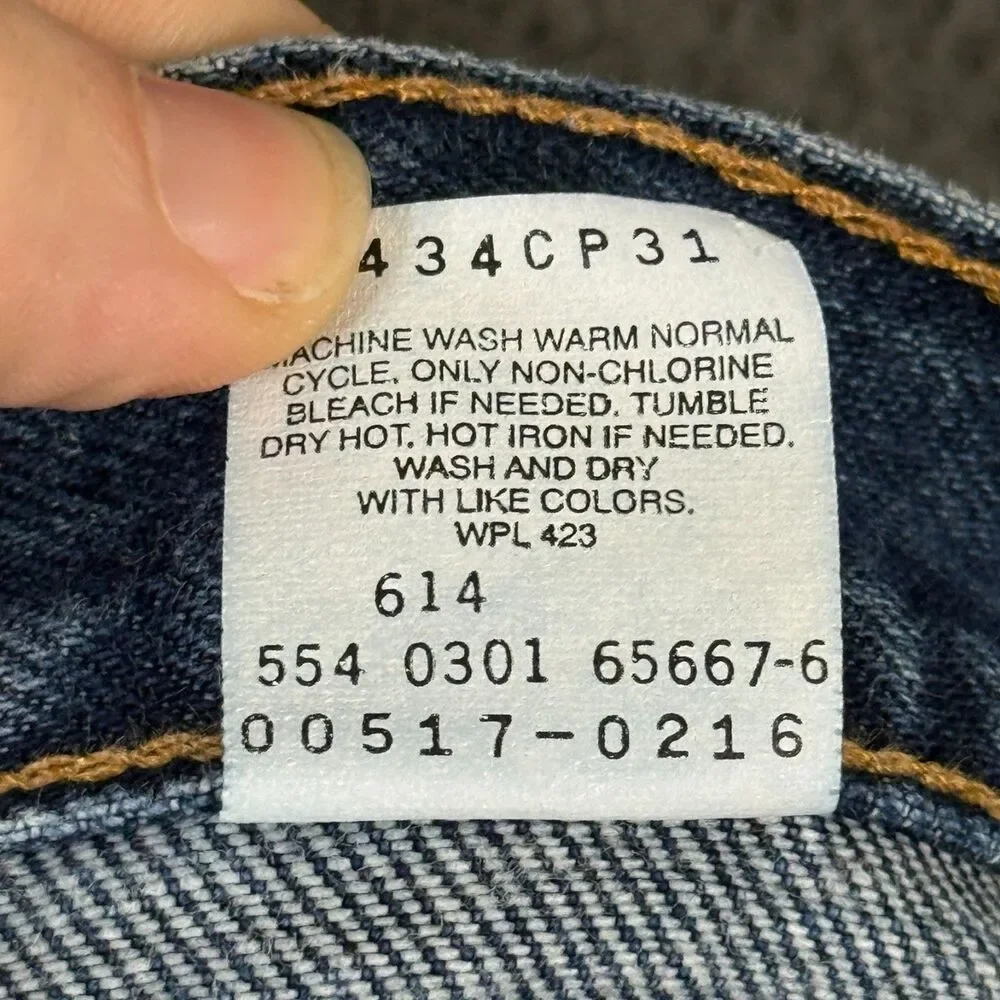 Vtg Levis 517 Bootcut Jeans Mens 38x36 (Fits 36x30) Blue Denim Made in USA
